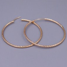 Сережки-кільця XР M&L. Позолота 18К. Діаметр: 50 мм. Товщина: 2 мм.