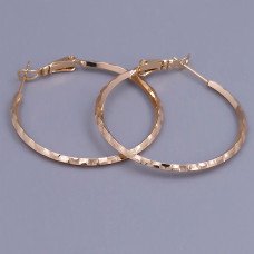 Сережки-кільця XР. Позолота 18К. Діаметр: 35 мм. Товщина: 2 мм.