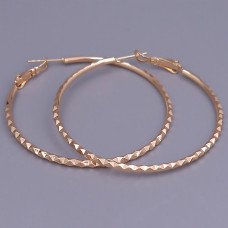 Сережки-кільця XР M&L. Позолота 18К. Діаметр: 50 мм. Товщина: 2 мм.