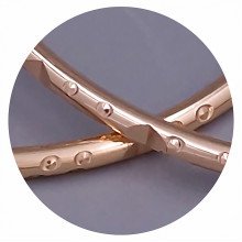 Сережки-кільця XР M&L. Позолота 18К. Діаметр: 45 мм. Товщина: 2 мм.