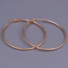 Сережки-кільця XР M&L. Позолота 18К. Діаметр: 45 мм. Товщина: 2 мм.