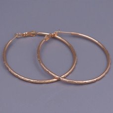Сережки-кільця XР M&L. Позолота 18К. Діаметр: 45 мм. Товщина: 2 мм.