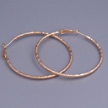 Сережки-кільця XР M&L. Позолота 18К. Діаметр: 45 мм. Товщина: 2 мм.