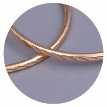 Сережки-кільця XР M&L. Позолота 18К. Діаметр: 35 мм. Товщина: 2 мм.