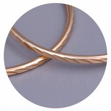 Сережки-кільця XР M&L. Позолота 18К. Діаметр: 35 мм. Товщина: 2 мм.