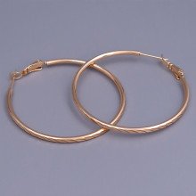 Сережки-кільця XР M&L. Позолота 18К. Діаметр: 35 мм. Товщина: 2 мм.