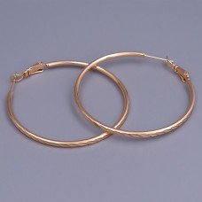 Сережки-кільця XР M&L. Позолота 18К. Діаметр: 35 мм. Товщина: 2 мм.