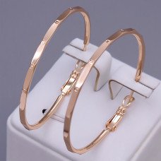 Сережки-кільця XР M&L. Позолота 18К. Діаметр: 40 мм. Товщина: 2 мм.