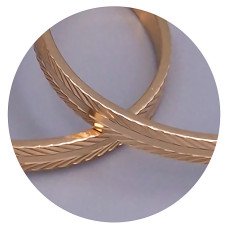 Сережки-кільця XР. Позолота 18К. Діаметр: 30 мм. Товщина: 3 мм.