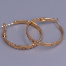 Сережки-кільця XР. Позолота 18К. Діаметр: 30 мм. Товщина: 3 мм.