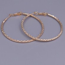 Сережки-кільця XР M&L. Позолота 18К. Діаметр: 35 мм. Товщина: 2 мм.