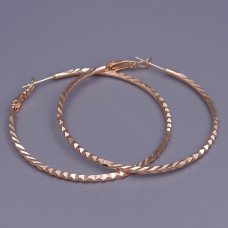 Сережки-кільця XР M&L. Позолота 18К. Діаметр: 50 мм. Товщина: 2 мм.