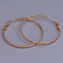 Сережки-кільця XР. Позолота 18К. Діаметр: 40 мм. Товщина: 2 мм.