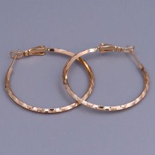 Сережки-кільця XР. Позолота 18К. Діаметр: 30 мм. Товщина: 2 мм.