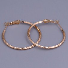 Сережки-кільця XР. Позолота 18К. Діаметр: 30 мм. Товщина: 2 мм.