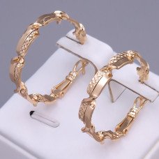 Сережки-кільця XР. Позолота 18К. Діаметр: 25 мм. Товщина: 5 мм.
