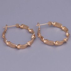 Сережки-кільця XР. Позолота 18К. Діаметр: 25 мм. Товщина: 5 мм.