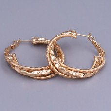 Сережки-кільця XР. Позолота 18К. Діаметр: 30 мм. Товщина: 6 мм.
