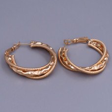 Сережки-кільця XР. Позолота 18К. Діаметр: 30 мм. Товщина: 6 мм.