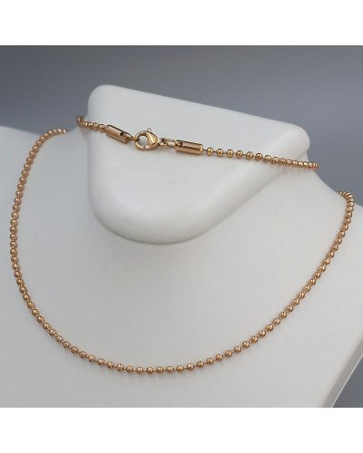 Ланцюжок Stainless Steel. Сталь. Позолота ЧВ. Довжина: 59 см. Ширина: 2 мм.