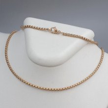 Ланцюжок Stainless Steel. Сталь. Позолота ЧВ. Довжина: 60 см. Ширина: 2 мм.