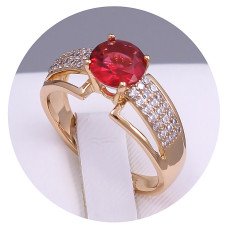 Каблучка XР. Позолота 18К. Камені: циркон. Є: 18р 19р