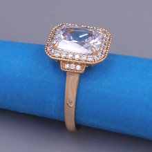 Каблучка XР. Позолота 18К. Камені: циркон. Є: 19р 20р