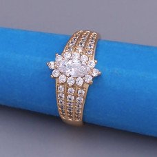 Каблучка XР. Позолота 18К. Камені: циркон. Є: 19р 20р
