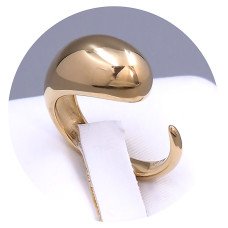 Каблучка Stainless Steel. Сталь. Позолота з лимонним відтінком. Є: 16р