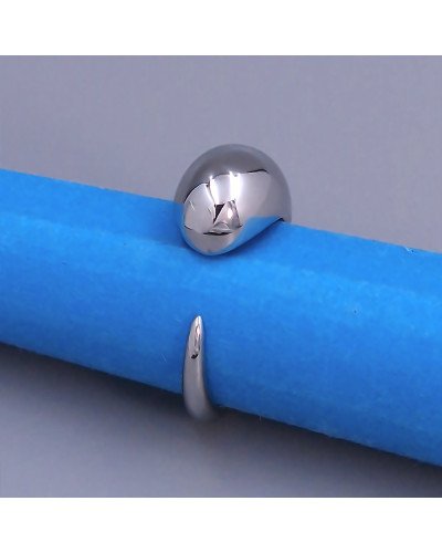 Каблучка Stainless Steel. Сталь. Родій. Є: 16р 18р
