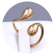 Каблучка Stainless Steel. Сталь. Позолота з лимонним відтінком. Є: 16р