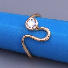 Каблучка XР. Позолота 18К. Камені: циркон. Є: 17р 18р 19р