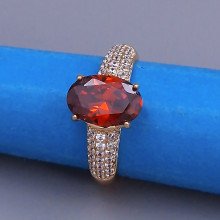 Каблучка XР. Позолота 18К. Камені: циркон. Є: 19р 20р