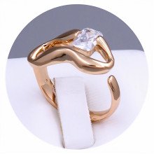 Каблучка XР. Позолота 18К. Камені: циркон. Є: 16р 18р
