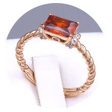 Каблучка XР. Позолота 18К. Камені: циркон. Є: 19р 20р