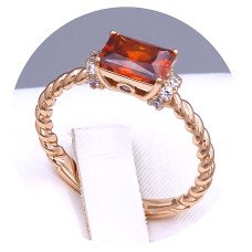 Каблучка XР. Позолота 18К. Камені: циркон. Є: 19р 20р