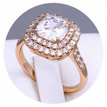 Каблучка XР. Позолота 18К. Камені: циркон. Є: 16р 17р 19р