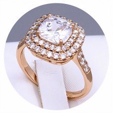 Каблучка XР. Позолота 18К. Камені: циркон. Є: 16р 17р 19р
