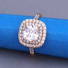 Каблучка XР. Позолота 18К. Камені: циркон. Є: 16р 17р 19р
