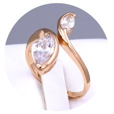 Каблучка XР. Позолота 18К. Камені: циркон. Є: 16р 17р 18р 20р