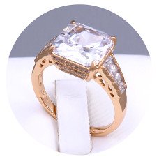 Каблучка XР. Позолота 18К. Камені: циркон. Є: 19р 20р
