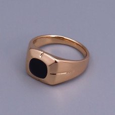 Печатка XР з чорною емаллю. Позолота 18К. Ширина: 13 мм. Є: 19р 20р 21р 22р 23р