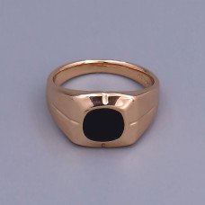 Печатка XР з чорною емаллю. Позолота 18К. Ширина: 13 мм. Є: 19р 20р 21р 22р 23р
