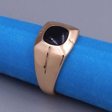 Печатка XР з чорною емаллю. Позолота 18К. Ширина: 13 мм. Є: 19р 20р 21р 22р 23р