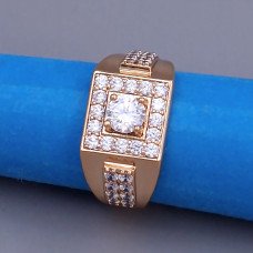 Печатка XР. Позолота 18К. Камені: білий циркон. Ширина: 12 мм. Є: 19р 22р