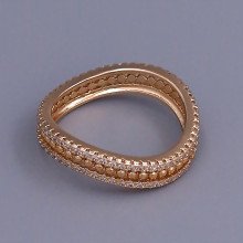 Каблучка XР. Позолота 18К. Камені: циркон. Є: 19р 20р