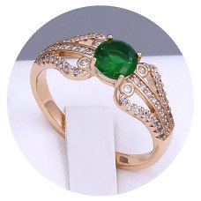 Каблучка XР. Позолота 18К. Камені: циркон. Є: 18р 19р