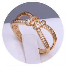 Каблучка XР. Позолота 18К. Камені: циркон. Є: 19р