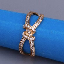 Каблучка XР. Позолота 18К. Камені: циркон. Є: 19р