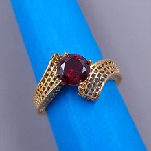 Каблучка XР. Позолота 18К. Камені: циркон. Є: 17р